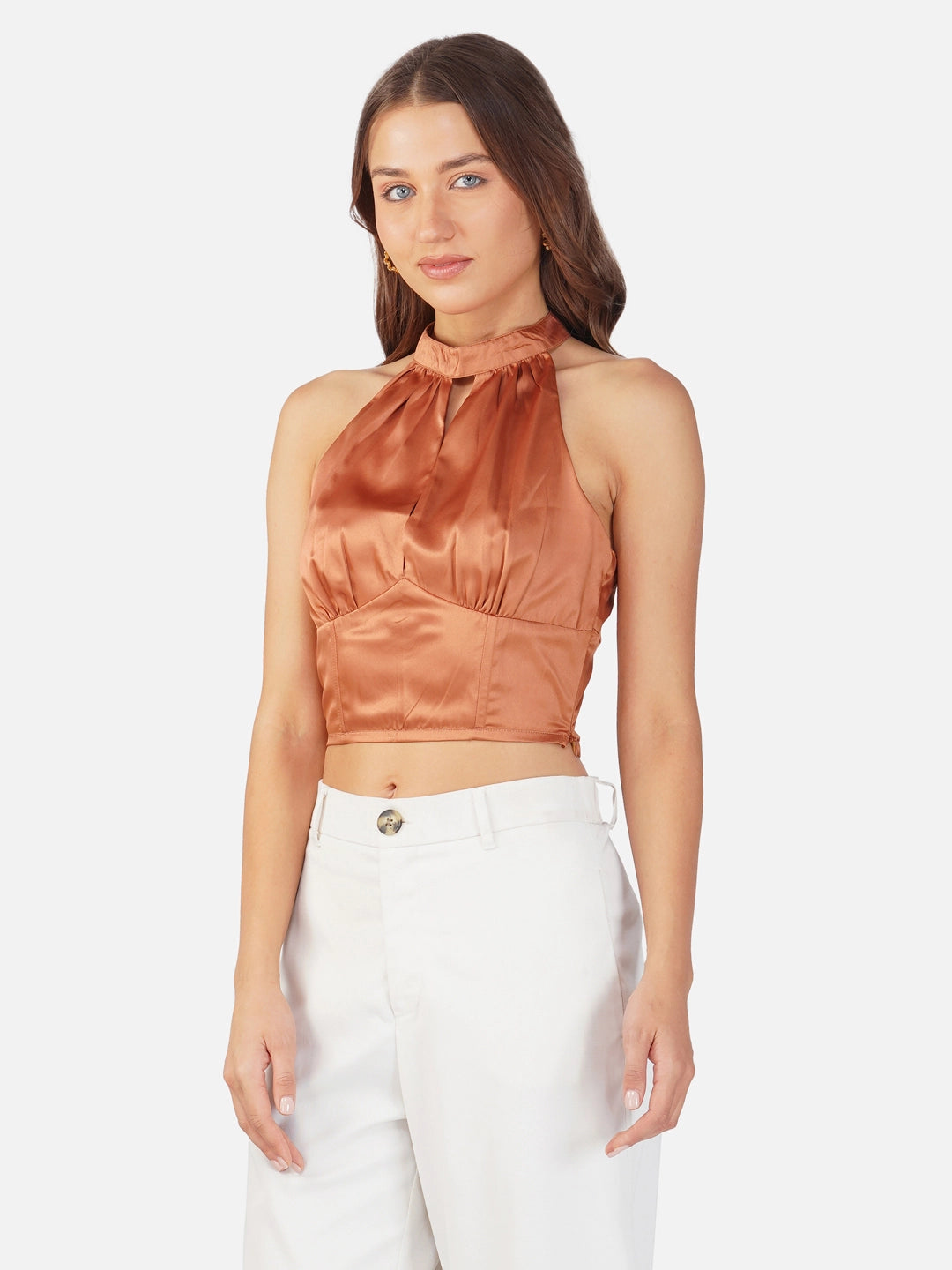 Mocha Mesa Halterneck Top