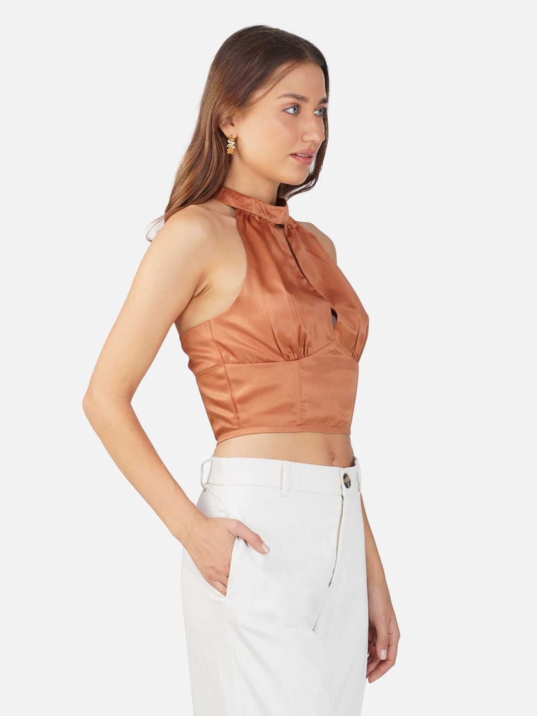 Mocha Mesa Halterneck Top