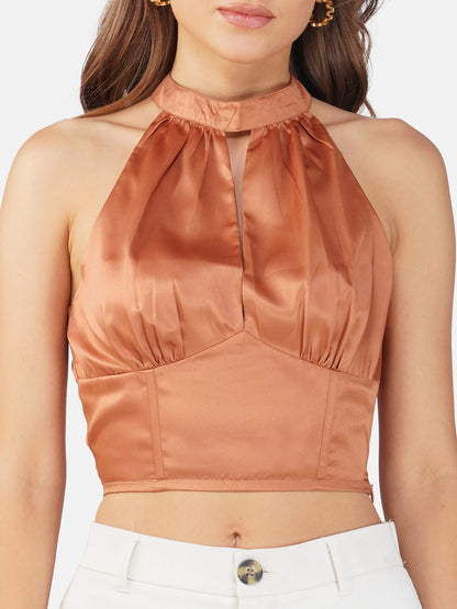 Mocha Mesa Halterneck Top