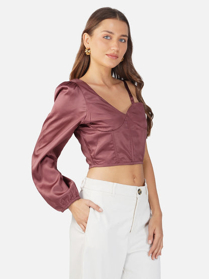 Crimson Dunes Assymetric Top